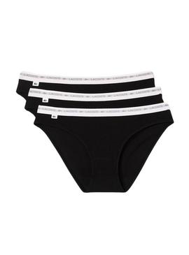 Pack 3 Calcinha Lacoste Preto para Mulher