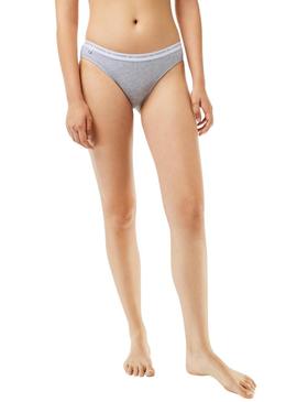 Pack 3 Calcinha Lacoste Culotte Cinza para Mulher