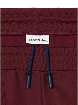 Calças Lacoste Paris Interlock Bordeaux Mulher