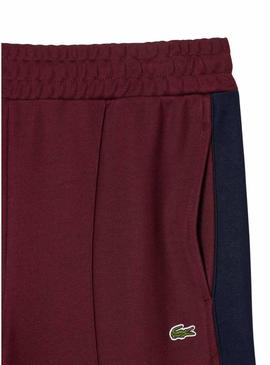 Calças Lacoste Paris Interlock Bordeaux Mulher