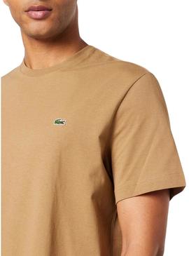 T-Shirt Lacoste Logo Tee Marrom Homem Mulher