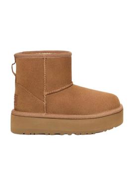 Botas UGG Classic Mini Platform Marrom para Menina