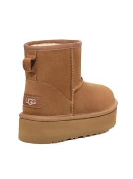 Botas UGG Classic Mini Platform Marrom para Menina