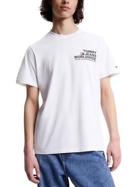 T-Shirt Tommy Jeans Entry Concerto Branco Homem
