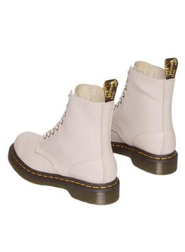 Botas Dr Martens 1460 Pascal Vintage Bege Mulher