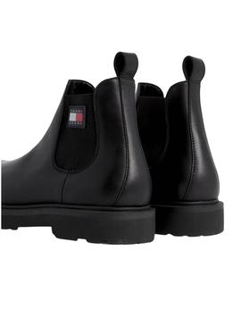 Botas Tommy Jeans Couro Napa Preto Homem