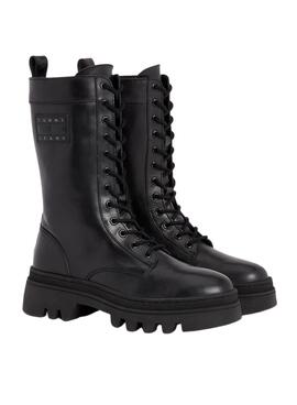 Botas Tommy Hilfiger Renda Moda Up Preto Mulher