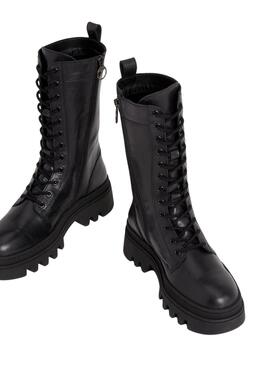 Botas Tommy Hilfiger Renda Moda Up Preto Mulher