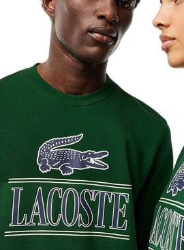 Sweat Lacoste Bandera 3D Verde Homem Mulher