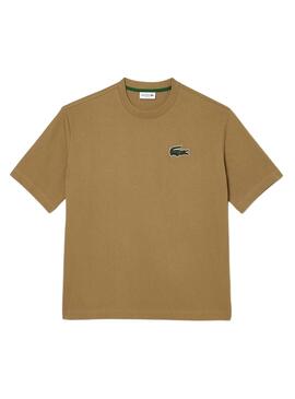 T-Shirt Lacoste Loose Fit Eco Marrom Homem Mulher