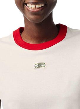 T-Shirt Lacoste Tennis Insígnia Branco Mulher
