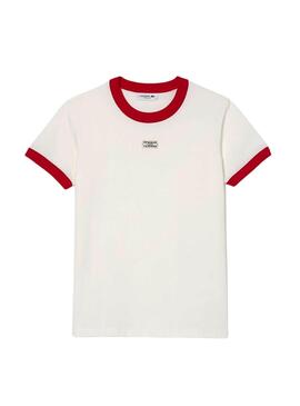 T-Shirt Lacoste Tennis Insígnia Branco Mulher