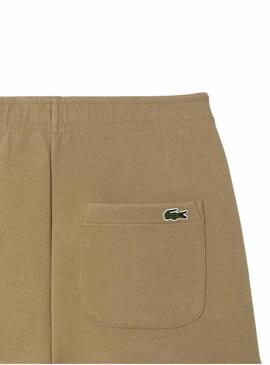 Calças Lacoste Deporte Jogger Marrom Mulher