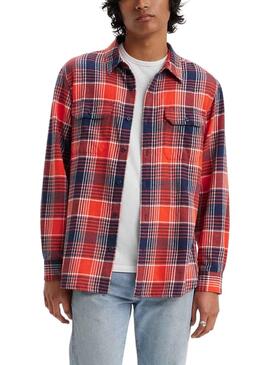 Camisa Levis Jackson Worker Vermelho para Homem