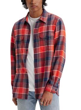 Camisa Levis Jackson Worker Vermelho para Homem