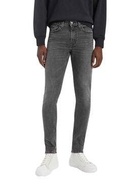 Calças Jeans Levis Skinny Taper Cinza Homem