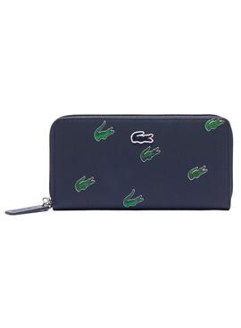 Carteira Lacoste Zip Wallet Azul Marinho para Mulher