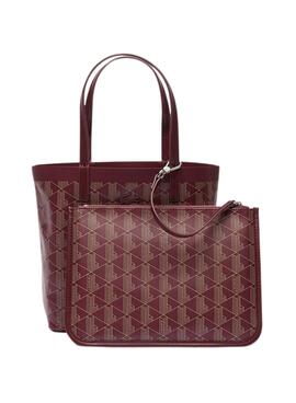 Bolsa Lacoste Zely Shopping Bag Bordeaux Mulher