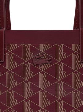 Bolsa Lacoste Zely Shopping Bag Bordeaux Mulher