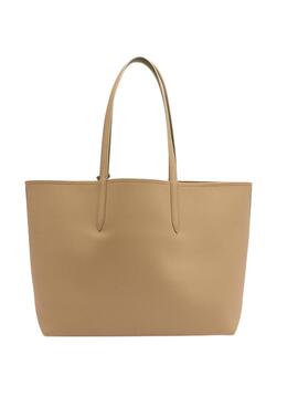 Bolsa Lacoste Shopping Bag Reversible Bege Mulher