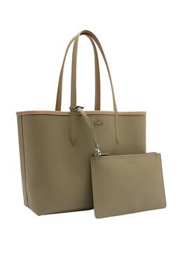 Bolsa Lacoste Shopping Bag Reversible Bege Mulher