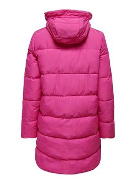 Casaca Only Boneca Long Puffer Rosa para Mulher