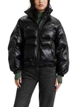 Casaca Levis Retro Puffer Preto para Mulher