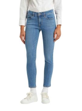 Calças Levis 711 Skinny New Azul para Mulher