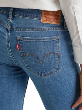 Calças Levis 711 Skinny New Azul para Mulher