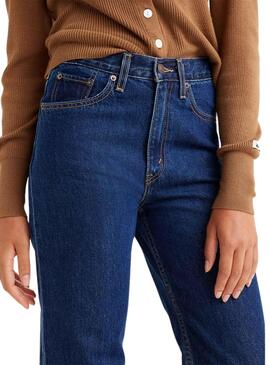 Calças Jeans Levis 80S Mom Jeans Azul Mulher