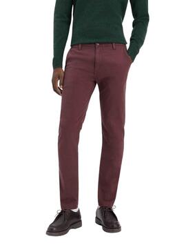 Calças Chino Levis Slim Bordeaux para Homem