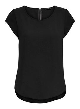 T-Shirt Only Vic Solid Preto para Mulher