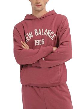 Sweat New Balance Essential Varsity Rosa Homem