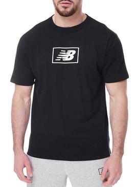 T-Shirt New Balance Essentials Logo Preto Homem