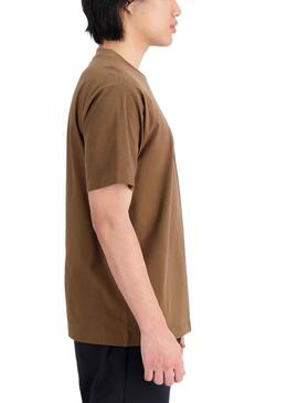 T-Shirt New Balance Stacked Marrom Homem