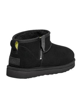 Botas UGG Classic Ultra Mini Zip Preto para Mulher