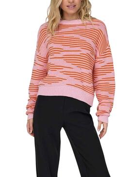 Camisola Only Emma Life Structure Rosa Laranja Mulher