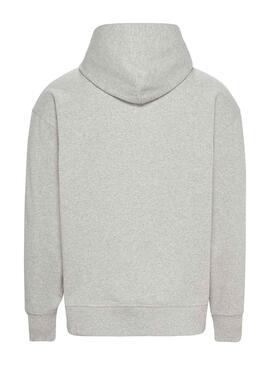 Sweat Tommy Jeans Relaxed Signature Cinza Homem