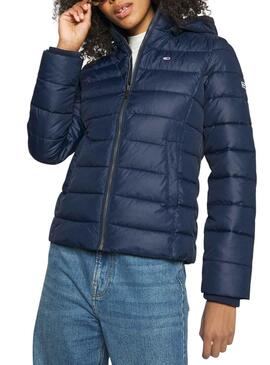 Casaca Tommy Jeans Basic Hooded Azul Marinho Mulher