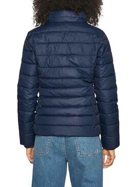 Casaca Tommy Jeans Basic Hooded Azul Marinho Mulher