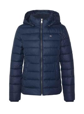 Casaca Tommy Jeans Basic Hooded Azul Marinho Mulher