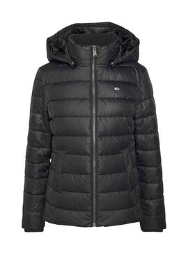 Casaca Tommy Jeans Basic Hooded Preto Mulher