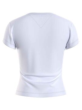 T-Shirt Tommy Jeans Essential Logo Branco Mulher