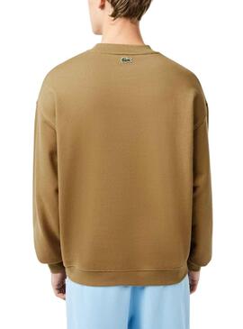 Sweat Lacoste Loose Fit Marrom para Homem