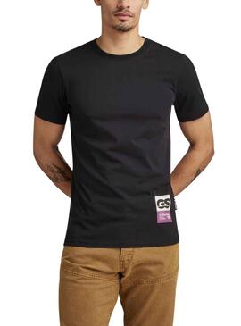 T-Shirt G-Star Back Slim Preto para Homem