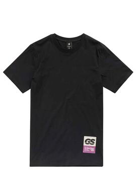 T-Shirt G-Star Back Slim Preto para Homem