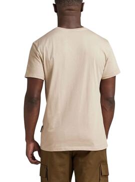 T-Shirt G-Star Raw Feltro Bege para Homem