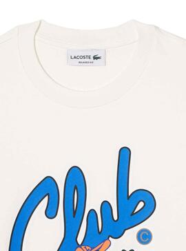 T-Shirt Lacoste Club Relaxed Branco Homem Mulher