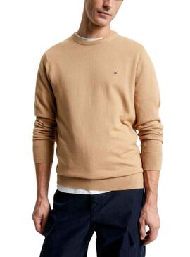 Camisola Tommy Hilfiger Pima Bege para Homem