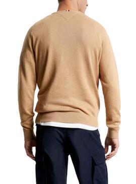 Camisola Tommy Hilfiger Pima Bege para Homem